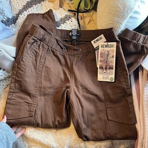 Brown cargo joggers
